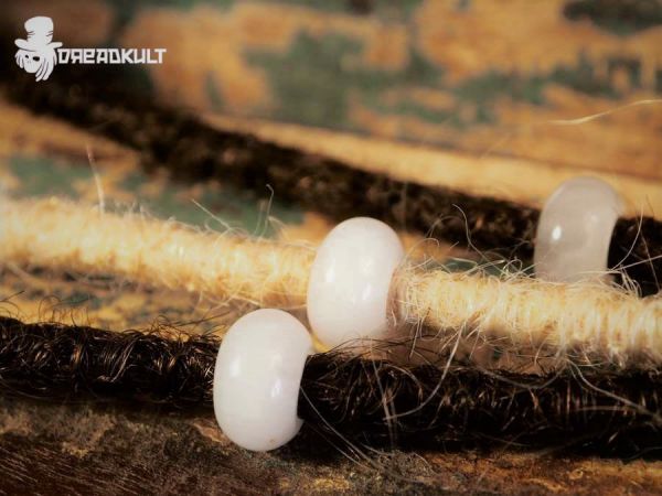 rosenquarz dreadperle, dreadschmuck aus rosequarz, dreadperle edelstein, dreads verschönern mit schmuck, dreadlocks pimpenn
